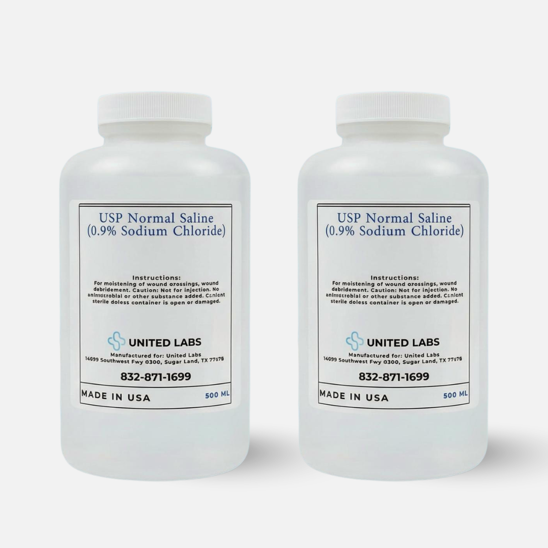 Sterile Saline Solution (0.9% Sodium Chloride) – Pack of 2 (500ml Each)